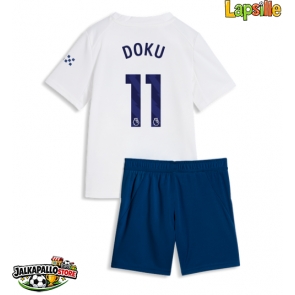 Manchester City Jeremy Doku #11 Kolmaspaita Lapsille 2026-27 Lyhythihainen (+ shortsit)